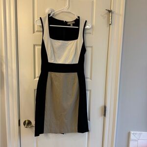 Banana Republic Black and Cream Mini Dress